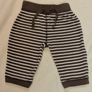 Old Navy waffle knit pink/brown striped pants